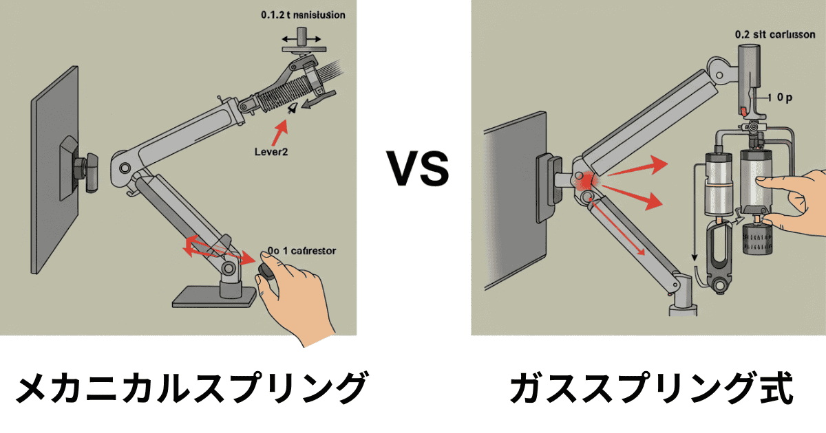 メカニカルスプリングとガススプリングの違い