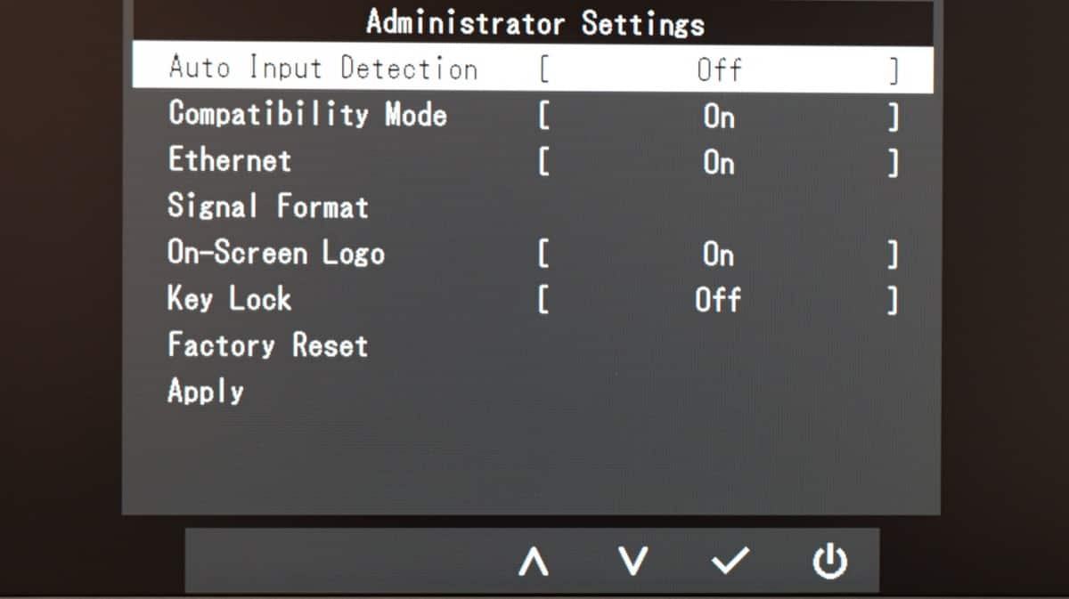 EIZOモニター Auto Input Detection設定