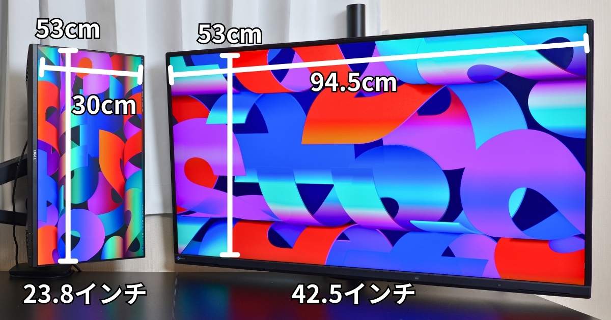 EIZO EV4340X サイズ感