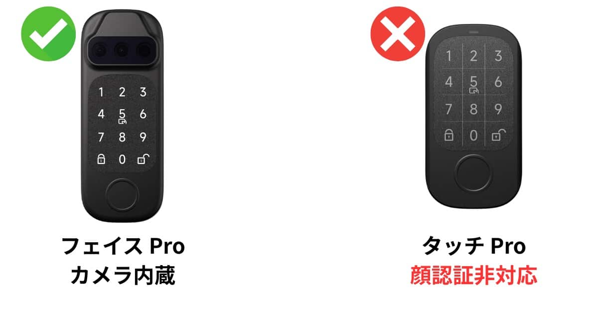 セサミ Face ProとタッチProの比較
