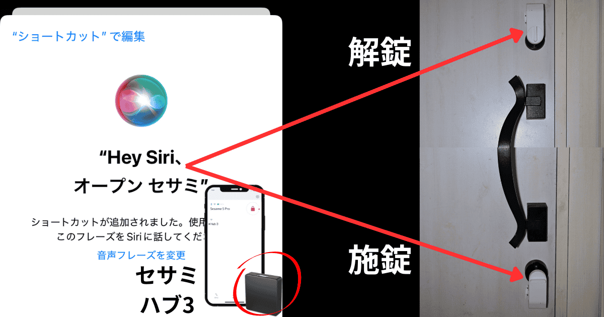セサミ5 Pro Siri音声コマンド