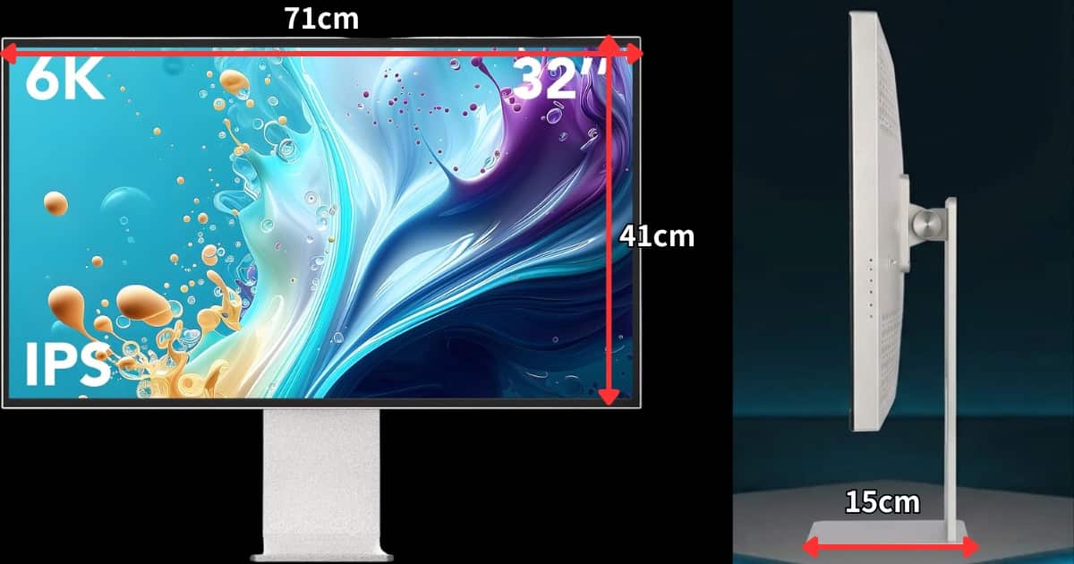 Yogaes ProSight IPS モニターサイズ